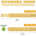 thumbnail image 5 of SpaceAid Bamboo Kitchen Organizer Drawer Dividers, Expandable(17-22 in), 17"L x 0.6"W x 2.6"H, 5 of 6