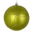 thumbnail image 1 of Vickerman N182673D 6 in. Lime Candy Ball Ornament with Circle Glitter Pattern  3 per Bag, 1 of 3