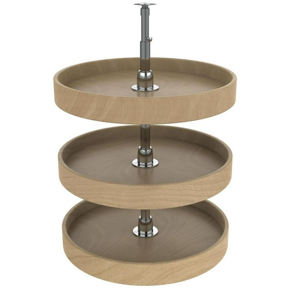 Rev-A-Shelf Ld-4Nw-073-1836-1 Lazy Daisy Wood 3-Shelf 18" Full Circle Lazy Susan For
