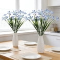 thumbnail image 1 of Ramo artificial de orquídeas de primavera con follaje para bodas, decoración del hogar y centros de mesa para eventos: tallos florales de plástico de aspecto realista para jarrones, mesas o arreglos, 1 of 6