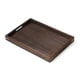 thumbnail image 1 of Bandeja de madera para mesa de centro - Bandeja decorativa de nogal para sala de estar, hermosa decoración para el hogar, perfecta para servir comida o exhibir artículos del hogar, 1 of 6