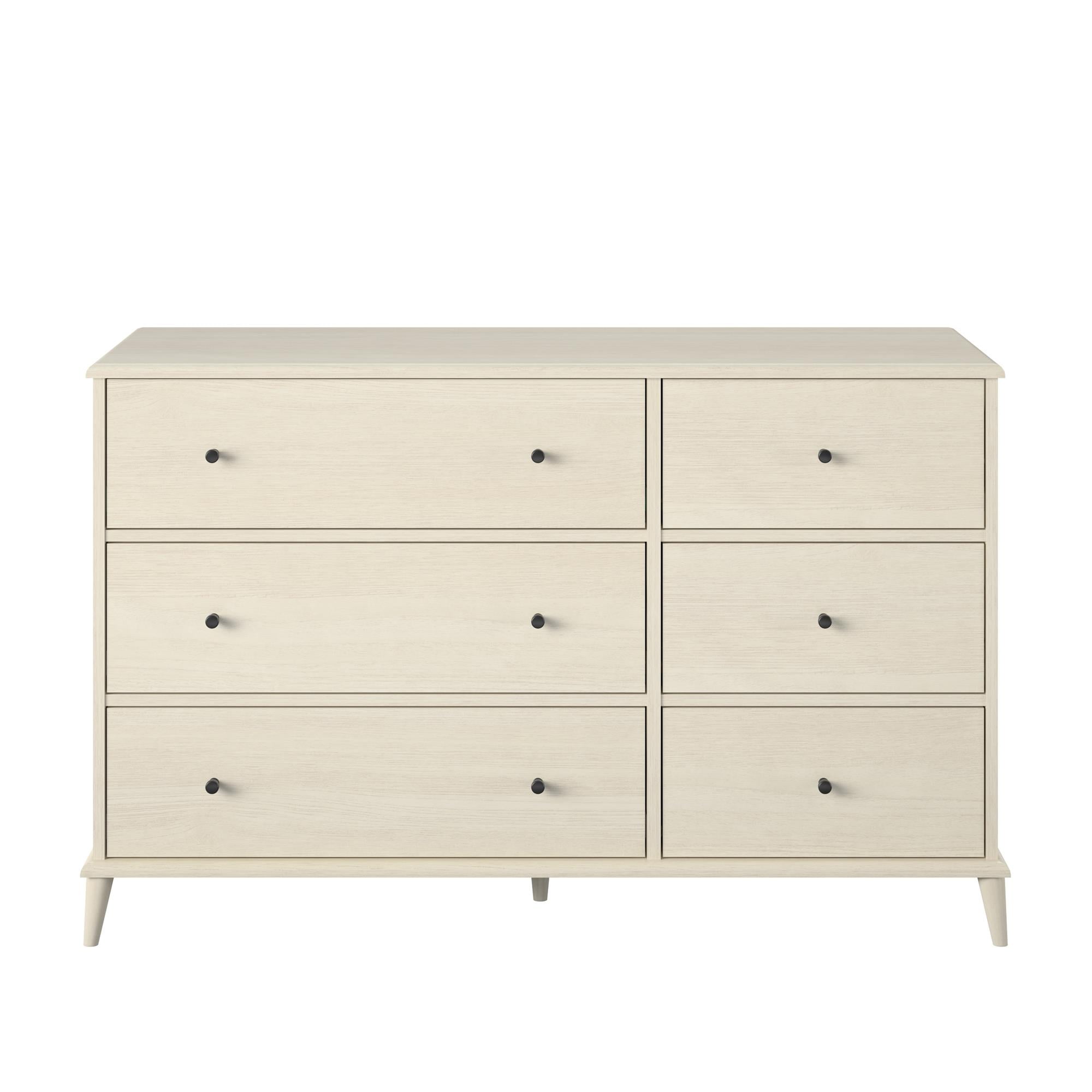 Ameriwood Home Farnsworth 6-Drawer Dresser, Ivory Oak - Walmart.com Ameriwood Home Farnsworth 6-Drawer Dresser, Ivory Oak - Walmart.com