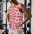 thumbnail image 5 of Rateoe Hand Drawn Strawberry Pattern Sleeveless Gym Shirt Muscle Tee Breathable Workout Shirt Slim-Fit Tank Quick Dry Fit Muscle Tank Top Bodybuilding Sleeveless T Shirt-XX-Large, 5 of 7