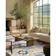 thumbnail image 2 of Jamfeel Area Rugs Boho Print Low Pile Washable Carpet Soft Non-slip Rug for Living Room Bedroom Kitchen 6'x9' Coffee, 2 of 8