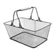 thumbnail image 2 of Cesta de compras Canasta de comestibles Metal multifuncional Conveniente portátil con manijas para tiendas minoristas de supermercados en casa Negro, 2 of 8