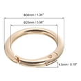 thumbnail image 2 of Uxcell 25mm Spring O Ring Round Snap Clip, Circle Trigger Keyrings Buckle Small Clamp Clasp Gold Tone 12 Pcs, 2 of 6