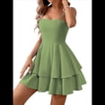 thumbnail image 2 of Vestido Corto de Verano con Lazo y Espalda Descubierta para Mujer Modelos de Vestidos Halter Verde M, 2 of 9