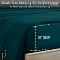 thumbnail image 3 of PRATYUX Split Cal-King 5-PC Sheet Set for Adjustable Bed - 700-Thread Count 100% Organic Cotton, 10" Deep Pockets - Teal Blue, 3 of 7