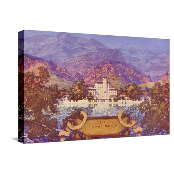Art.com Broadmoor Hotel, Colorado Springs, Colorado Stretched Canvas Print Wall Art, 24" x 16"