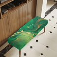 thumbnail image 3 of Psesaysky Soft Dining Room Bench Slipcover, Green Gold Marble Star Polyester Spandex Fabric, Anti Dust Washable Bench Protector for Dining Room Home, 3 of 7