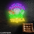 thumbnail image 2 of Glowneon I'm Just Here For Tacos & Tequila Led Sign, Mexico Food Sign, 2 of 5