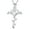 White Opal, variant on Rose Cross Necklace 925 Sterling Silver Heart Crucifix Pendant Birthstones June Alexandrite Jewelry for Women