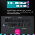 thumbnail image 4 of Cooler Master XG850 Plus Platinum ARGB Fully Modular, 850W, 80+ Platinum, ARGB 135mm Silent Fan, Built-in Information Display Panel, Intel ATX 12V Ver 2.53, 100% Japanese Capacitors ARGB 850, 4 of 14
