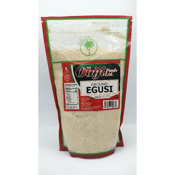 Obiji Foods , All Natrual Ground Egusi 1lb/220g (Obiji Egusi 8oz, 220, Gram)