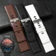 thumbnail image 2 of Correa de reloj Diesel marrón, blanca y negra de piel auténtica duradera de 24 y 26 pulgadas Dz7333, 7348, 4318, 1657 y 4323 con esfera grande y tres ojales, 2 of 5