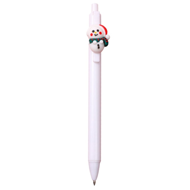 Cute Cartoon Christmas Pen Pack Thin Pens - Retractable Snowman & Ink Pens Medium Point Ballpoint Pens Colors Fine Christmas Tree Design Ballpoint Pen Again 4 in Pen for School and Holiday