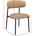 thumbnail image 6 of Meridian Furniture Lupita Tan Vegan Leather Dining Chair (Set of 2), 6 of 12
