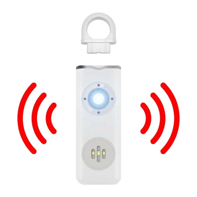 La alarma de seguridad personal original para mujeres de Self Defense Keychain: sirena de 135 dB, luz estroboscópica y llavero en 2 colores pop