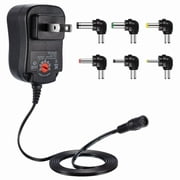 Dteck 12W Universal Charger AC/DC Adapter Switching Power Supply with 6 Selectable Adapter Plugs (can't work with Laptop)
