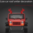 thumbnail image 2 of Decoración del techo del coche, cuerno de diablo, astas grandes, cuerno, accesorios exteriores del coche, pegatinas anticolisión universales, cuerno de rinoceronte, pegatinas tridimensionales para el, 2 of 3