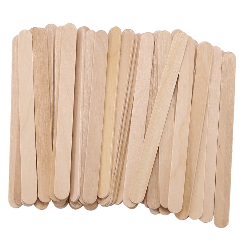 200 Pcs Craft Sticks Ice Cream Sticks Wooden Popsicle Sticks 114MM