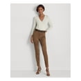 thumbnail image 3 of LAUREN RALPH LAUREN Womens Ivory Ruched Slim Fit 3/4 Sleeve Surplice Neckline Top XL, 3 of 4
