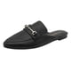 thumbnail image 1 of Mules Planos para Mujer DREAM PAIRS Negros con Hebilla y Punta Fina, 1 of 7