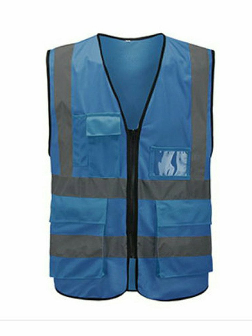 High Visibility Safety Vest Custom Your Logo Protective Workwear 5 Pockets With Reflective Strips Outdoor Work Vest Neon Green 2XL
