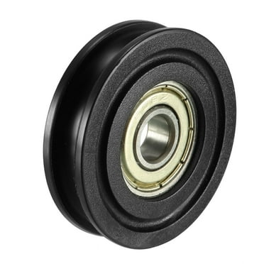Unique Bargains 3.4mm Deep Metal V Groove Guide Bearing Pulley Rail Ball Wheel 8x40x10mm