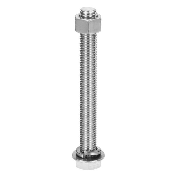 M12 x 110mm 304 Stainless Steel Hex Head Screws Bolts, Nuts, Flat & Lock Washers Assortment Kit, 1 Sets