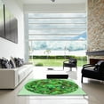 thumbnail image 7 of Ahgly Company Machine Washable Indoor Square Transitional Green Area Rugs, 4' Square, 7 of 7