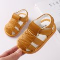thumbnail image 5 of Zwiiyzr Unisex Baby First Walking Shoes 3-18 Months Infant Slingback Sandals Toddler Boys Girls Cute Shoes Hollow Out Soft Kids Summer Non-Slip Sandals Yellow, 5 of 8