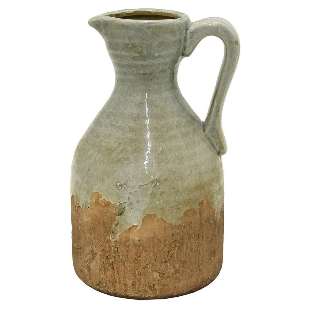 Three Hands Ceramic Wide Mouth Pitcher Vase