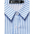 thumbnail image 3 of CamiDe Mujer Con Cuello De SolaY Mangas Largas Enrolladas Con Botones Azul claro L, 3 of 5