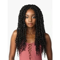 SENSATIONNEL LULUTRESS PASSION TWIST 18 BRAID CROCHET CURLY NATURAL HAIR FLAME RESISTANT SYNTHETIC FIBER