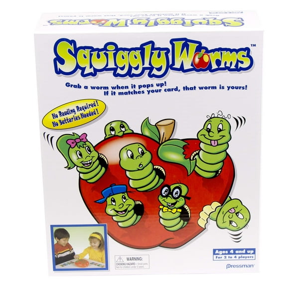 Pressman Squiggly Worms - No Reading Required Color Matching And Counting Action Game Multi Color 5""