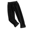 thumbnail image 4 of Pantalones harem de invierno de cintura alta y tejido grueso para mujer: poliéster, cálidos y holgados, ideales para llevar como prenda exterior en climas fríos., 4 of 4
