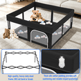 thumbnail image 5 of Foldable Baby Playpen, 50"×50" Portable Playpen, Babies and Toddlers Play Pen, Indoor & Outdoor Play Yard, Black, 5 of 10
