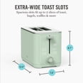 thumbnail image 6 of Martha Stewart 2 Slice Toaster, 10 Shade Settings, Removable Crumb Tray, Cord Wrap, Honeydew Green, 6 of 7