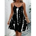 thumbnail image 5 of Womens Summer Dress Spaghetti Strap Casual Printed Dress Boho Floral Beach Sundress Black XL, 5 of 9