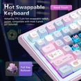 thumbnail image 4 of Teclado mecánico inalámbrico FOPATO H98 RGB de 96 teclas, rosa, 4 of 8