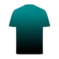 thumbnail image 5 of 5X Mens T Shirts Big & Tall S-5X Plus Size Short Sleeve Tshirts Shirt Button Crewneck Pullover Gradient Printed Breathable Workout Tees Tops, 5 of 5