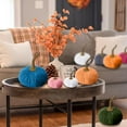 thumbnail image 6 of PPKVUFD Pink Small Velvet Pumpkin, Handmade Home Decor, Holiday Mantle Decor, Fall Halloween Thanksgiving Centerpiece, Wedding Centerpiece Decor, Baby Shower Favors (Pink), 6 of 6