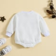 thumbnail image 2 of Gibobby Mameluco para niña de manga larga con estampado de para recién nacidos, niños y niñas, ropa para recién nacidos(Blanco, 12-18 Meses), 2 of 5