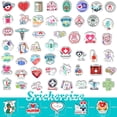 thumbnail image 2 of HOWAF 100pcs Nurse Vinyl Stickers, Thank You Nurse Water Bottle Stickers for Nurse Appreciation Week Decoration, Nurse Themed Self Adhesive Stickers Nurse Day Label Stickers for Notebook Laptop, 2 of 7