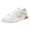 Orange, variant on TIEVOSA Men's Fashion Round Toe Lace up Leather White Shoes Casual Comfortable Breathable Sneakers