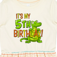 thumbnail image 4 of Inktastic It's My 5th Birthday with Cute Green Alligator Girls Toddler Dress, 4 of 5