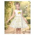 thumbnail image 4 of Sunny Fashion Girls Dress Ivory Sleeveless Cute Cartoon Tulle Embroidery Satin Bow Spring Casual Everyday 4 Years, 4 of 6