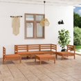 thumbnail image 1 of vidaXL 6 Piece Garden Lounge Set Honey Brown Solid Pinewood, 1 of 1