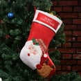 thumbnail image 2 of 18" Christmas Stockings Large Santa Reindeer Snowman Stockings for Xmas Party Decoration Stockings, 2 of 2